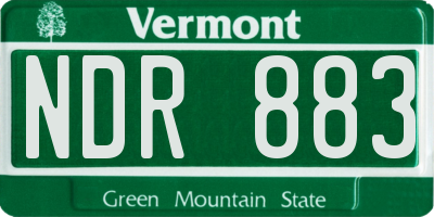 VT license plate NDR883