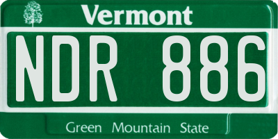 VT license plate NDR886