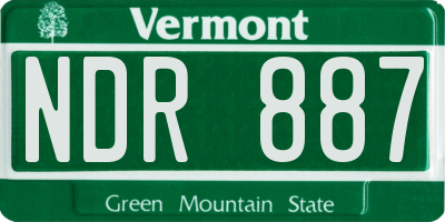 VT license plate NDR887