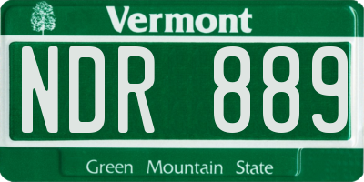 VT license plate NDR889