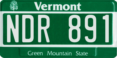VT license plate NDR891