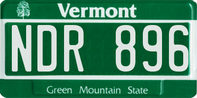 VT license plate NDR896