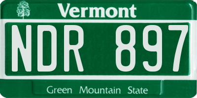 VT license plate NDR897