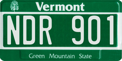VT license plate NDR901
