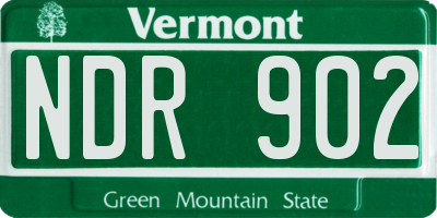 VT license plate NDR902