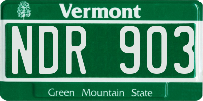 VT license plate NDR903