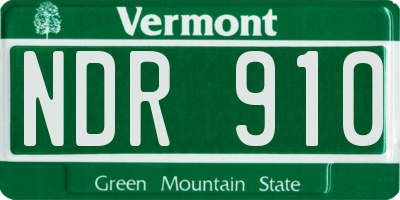 VT license plate NDR910