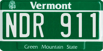 VT license plate NDR911