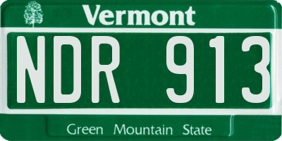 VT license plate NDR913