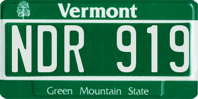 VT license plate NDR919