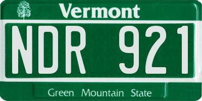 VT license plate NDR921