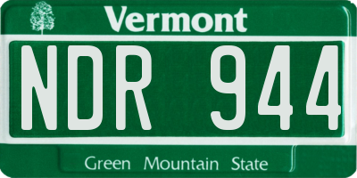 VT license plate NDR944