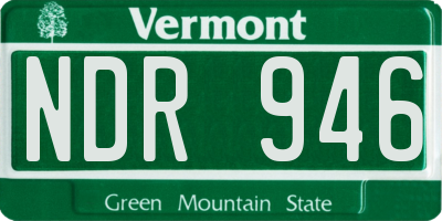 VT license plate NDR946