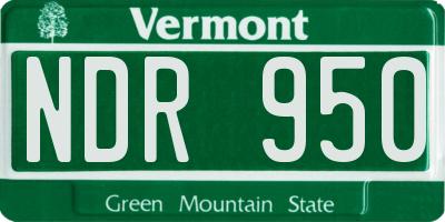 VT license plate NDR950