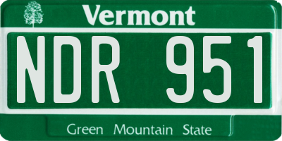 VT license plate NDR951