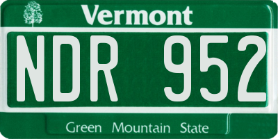 VT license plate NDR952