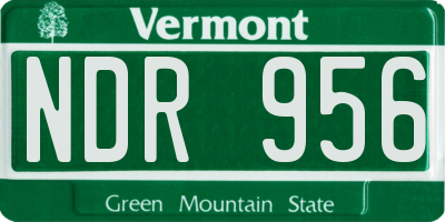 VT license plate NDR956