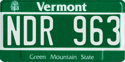 VT license plate NDR963