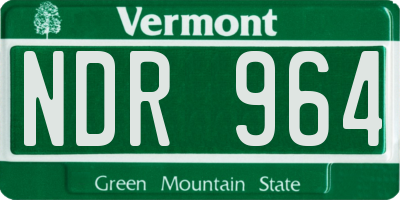 VT license plate NDR964