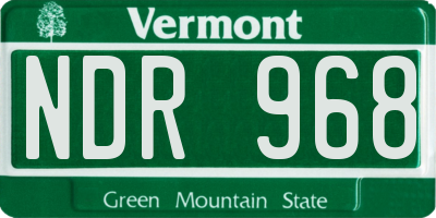 VT license plate NDR968