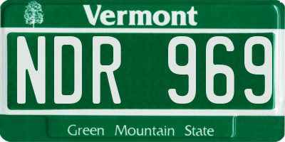 VT license plate NDR969