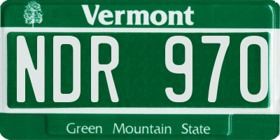 VT license plate NDR970