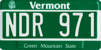 VT license plate NDR971
