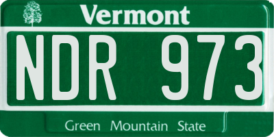 VT license plate NDR973