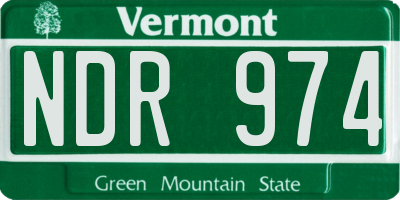 VT license plate NDR974