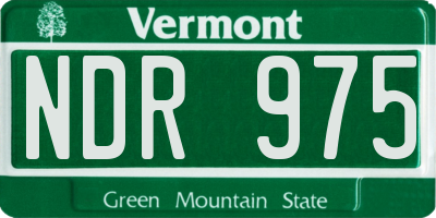 VT license plate NDR975