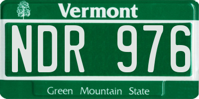 VT license plate NDR976