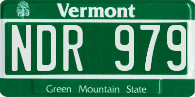 VT license plate NDR979