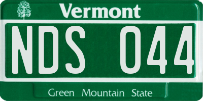 VT license plate NDS044