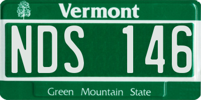VT license plate NDS146