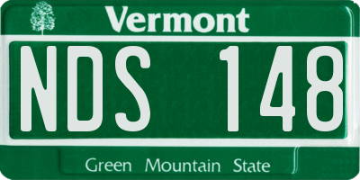 VT license plate NDS148