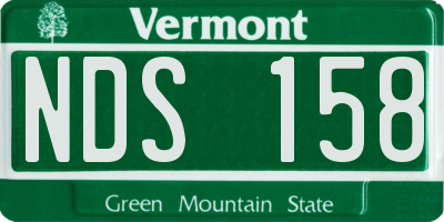 VT license plate NDS158