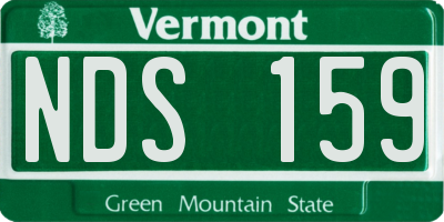 VT license plate NDS159