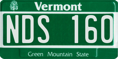 VT license plate NDS160