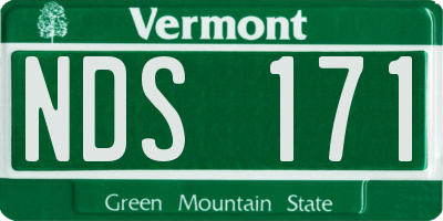 VT license plate NDS171