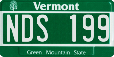 VT license plate NDS199