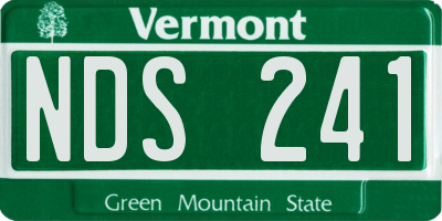 VT license plate NDS241