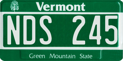 VT license plate NDS245