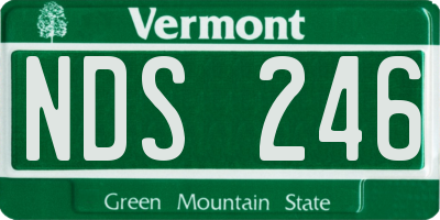 VT license plate NDS246