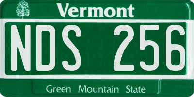 VT license plate NDS256