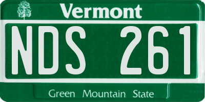 VT license plate NDS261