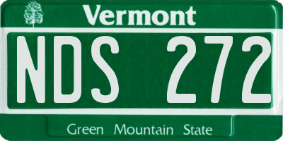 VT license plate NDS272