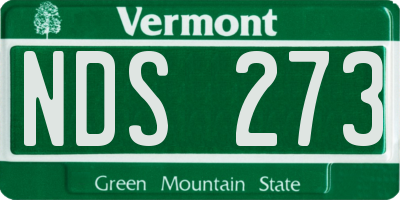 VT license plate NDS273