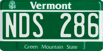 VT license plate NDS286