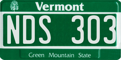 VT license plate NDS303
