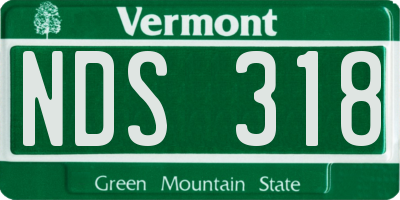 VT license plate NDS318